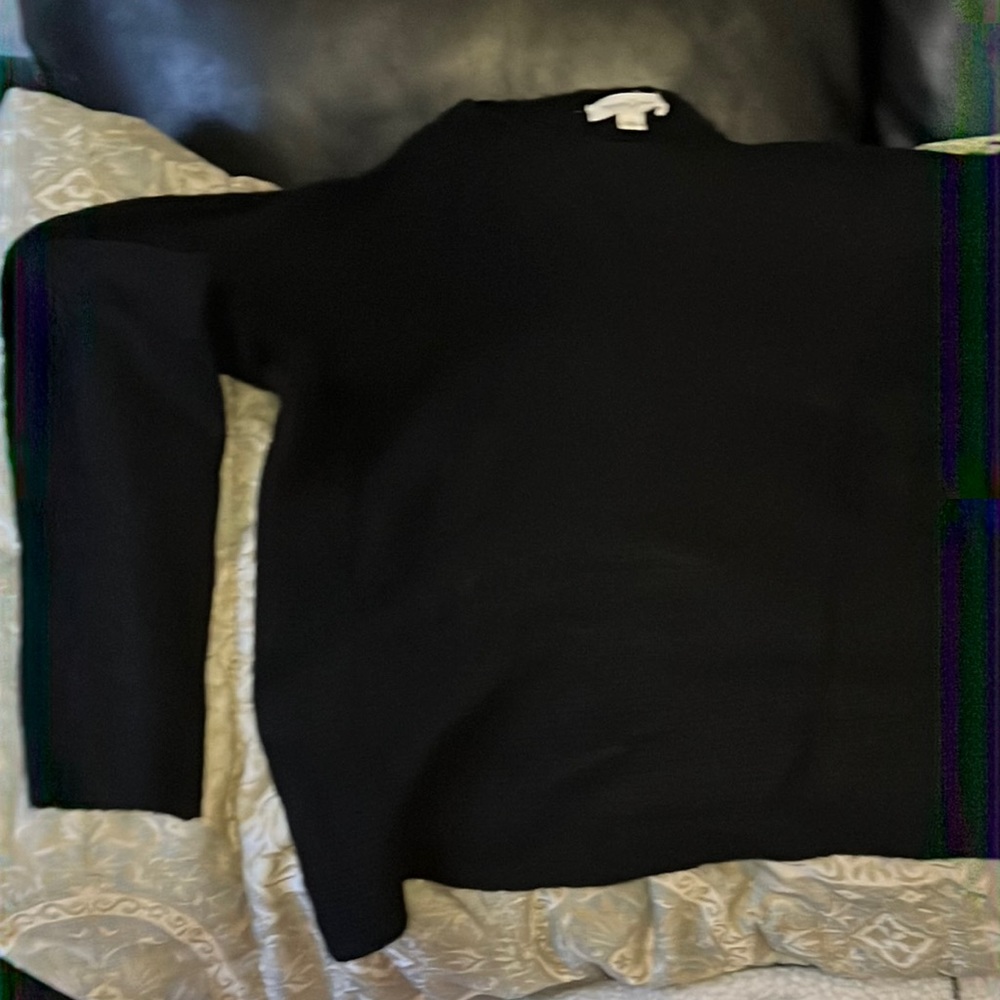 Treasure bond large black off shoulder knit sweater